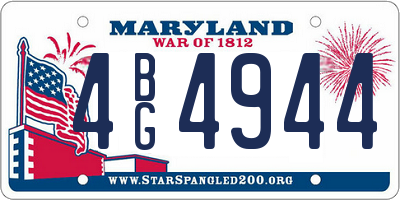 MD license plate 4BG4944