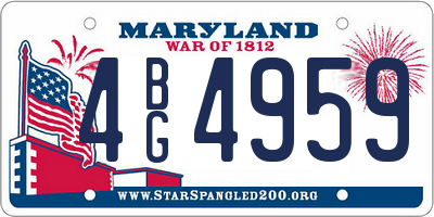 MD license plate 4BG4959