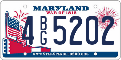 MD license plate 4BG5202