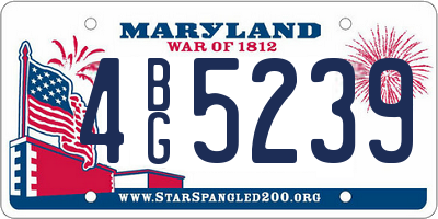 MD license plate 4BG5239