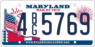 MD license plate 4BG5769