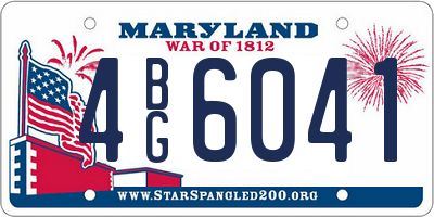 MD license plate 4BG6041