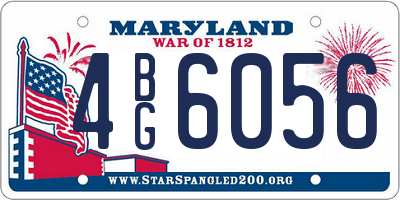 MD license plate 4BG6056