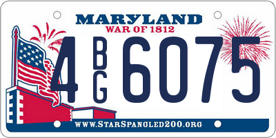 MD license plate 4BG6075
