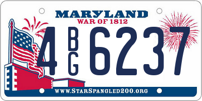 MD license plate 4BG6237