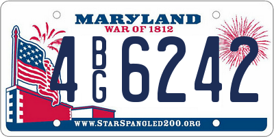 MD license plate 4BG6242