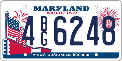 MD license plate 4BG6248