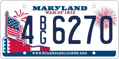 MD license plate 4BG6270