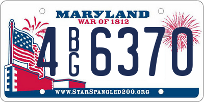 MD license plate 4BG6370
