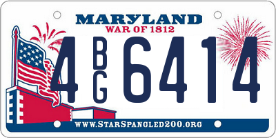 MD license plate 4BG6414