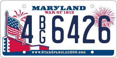 MD license plate 4BG6426