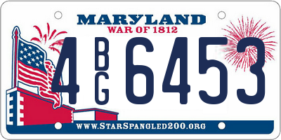 MD license plate 4BG6453