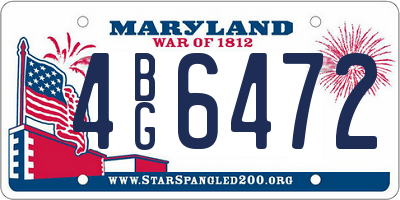 MD license plate 4BG6472