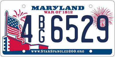 MD license plate 4BG6529