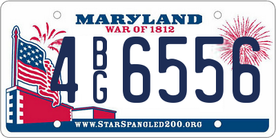 MD license plate 4BG6556