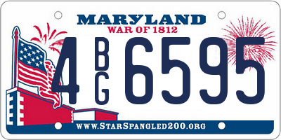 MD license plate 4BG6595