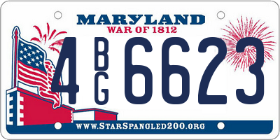 MD license plate 4BG6623