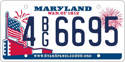 MD license plate 4BG6695