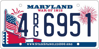 MD license plate 4BG6951