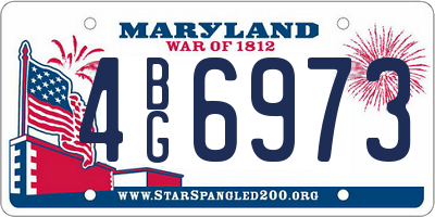 MD license plate 4BG6973