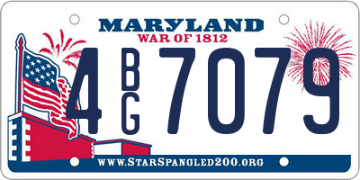 MD license plate 4BG7079