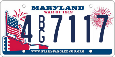 MD license plate 4BG7117