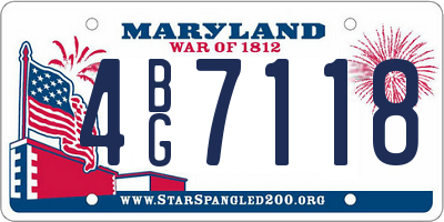 MD license plate 4BG7118