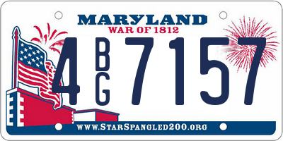 MD license plate 4BG7157