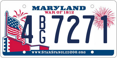 MD license plate 4BG7271