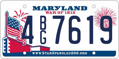 MD license plate 4BG7619