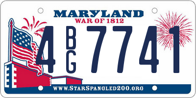 MD license plate 4BG7741