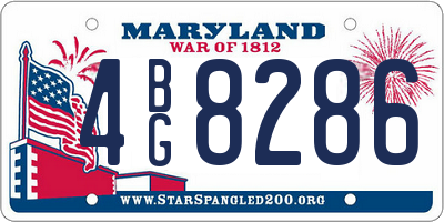 MD license plate 4BG8286