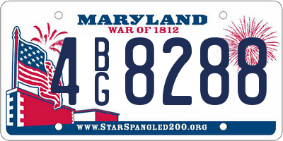 MD license plate 4BG8288