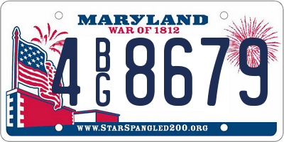 MD license plate 4BG8679