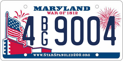 MD license plate 4BG9004