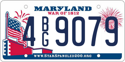 MD license plate 4BG9079