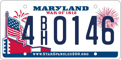 MD license plate 4BH0146