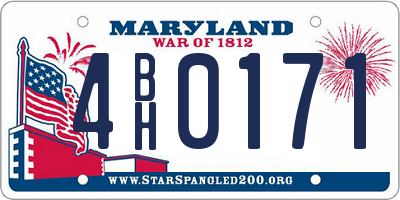 MD license plate 4BH0171