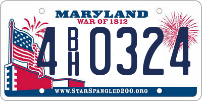 MD license plate 4BH0324