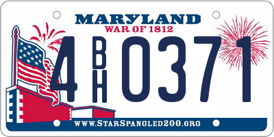 MD license plate 4BH0371