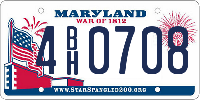 MD license plate 4BH0708
