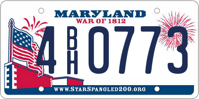 MD license plate 4BH0773