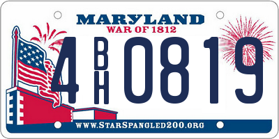 MD license plate 4BH0819