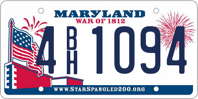 MD license plate 4BH1094