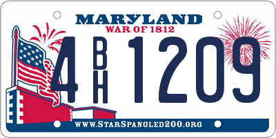 MD license plate 4BH1209