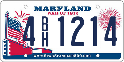 MD license plate 4BH1214