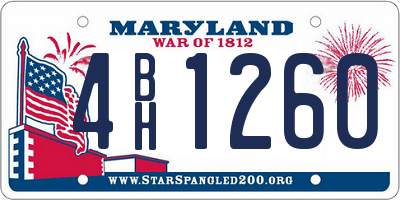 MD license plate 4BH1260