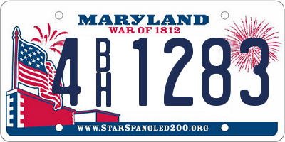 MD license plate 4BH1283