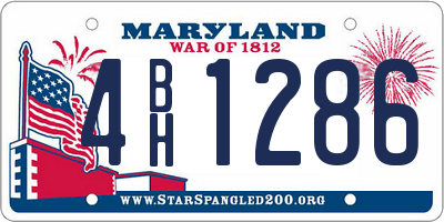MD license plate 4BH1286