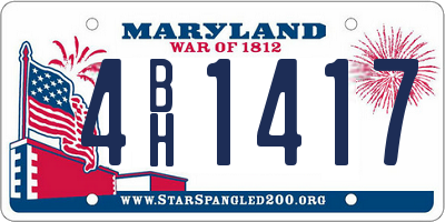 MD license plate 4BH1417